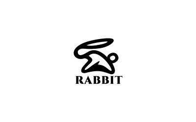 Modèle de logo de lapin