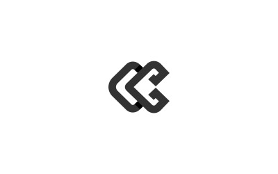 Modèle de logo Double C