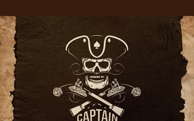 Pirate Captain Emblem - Illustration