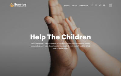 日出-慈善基金会现代HTML5着陆页模板