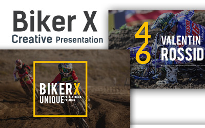 Байкер X шаблон PowerPoint