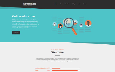 Educação - Cursos Online Moto CMS HTML Template