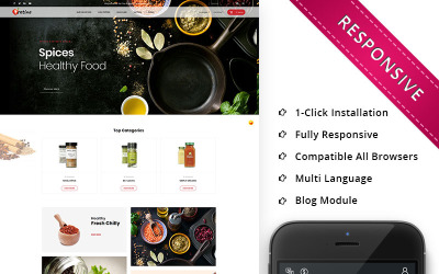 Fretine Spice Store - Responsive OpenCart Template