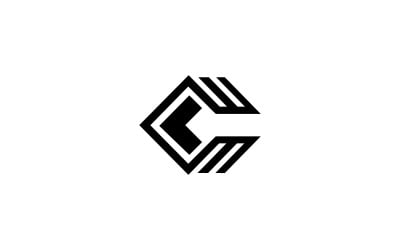 Modello di logo della lettera C.