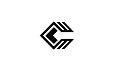 Modelo de logotipo da letra C