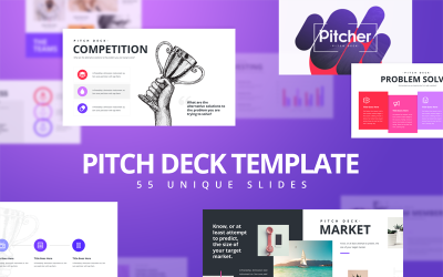 Pitcher - Multifunctioneel pitchdeck - Keynote-sjabloon