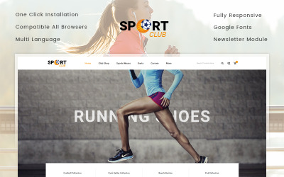 Sport Club - OpenCart шаблон магазина аксессуаров