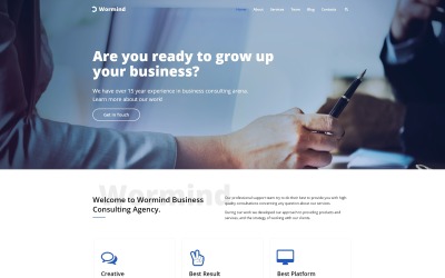 Wormind - бизнес-многоцелевая классическая тема WordPress Elementor