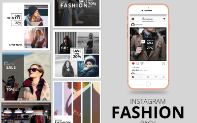 Fashion Instagram Banner Pack Social Media Template