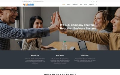 Machir - Tema moderno multipropósito de WordPress Elementor para agencia de marketing digital