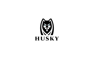 Plantilla de logotipo de Husky