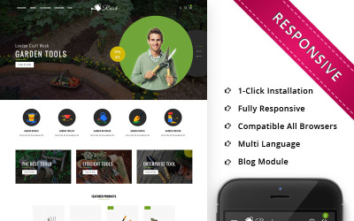Rush - Le modèle OpenCart des outils de jardinage
