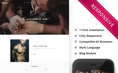 Wearb Tattoo Store - Responsive OpenCart Template