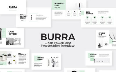 Burra Clean egyszerű bemutató PowerPoint sablon