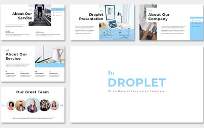 Droplet Pitch Deck PowerPoint template