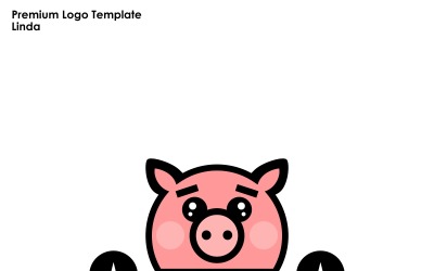 Modèle de logo de cochon