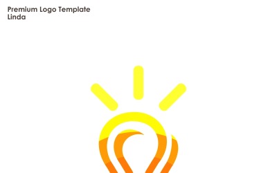 Modèle de logo de lampe intelligente