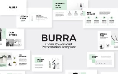 Modello PowerPoint Burra Clean Simple Presentation