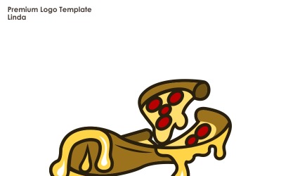 Pizza. Logo šablona