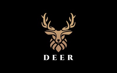Plantilla de logotipo de ciervo