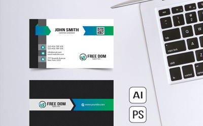 Styles Black &amp; White Business Card - Corporate Identity Template