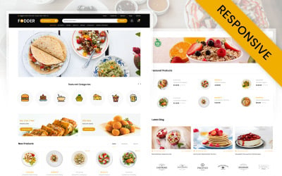 Адаптивний шаблон OpenCart для магазину кормів для ресторанів