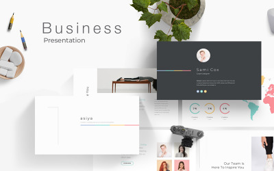Colorful &amp; Clean Minimal PowerPoint template