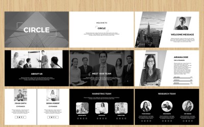 Daire PowerPoint şablonu