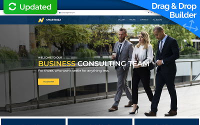 Landing Page Template namens "SmartBizz - Business Consulting" #78772