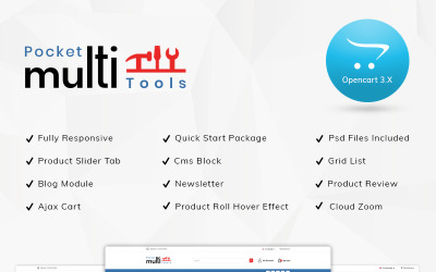 Modèle OpenCart de Pocket Multi-tools Store