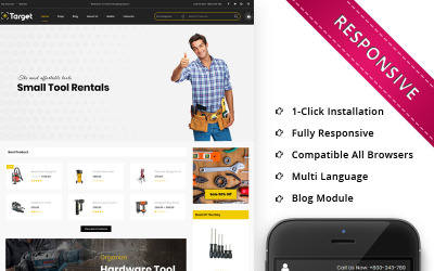 Target: il tema WooCommerce reattivo del negozio di strumenti