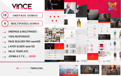 Vince - One Page & Multi Page Joomla 4-mall