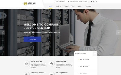 Compair - Datorer rengör Joomla-mallen