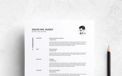 David Ms. Hussy - Modelo de currículo profissional