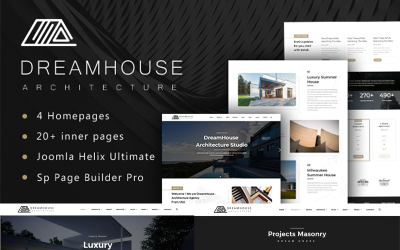 Dreamhouse - Архітектура та дизайн інтер'єру шаблон Joomla 4