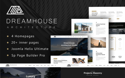 Dreamhouse - Szablon Joomla 5 dotyczący architektury i projektowania wnętrz