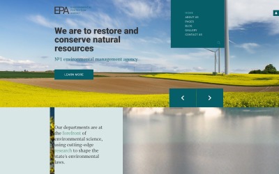 EPA - Környezetvédelmi kreatív weboldal sablon