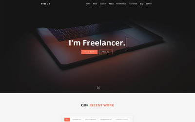 Pigeon - HTML-шаблон цільової сторінки особистого портфоліо