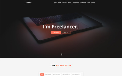 Pigeon - Personal Portfolio Landing Page Template