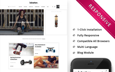 Plantilla OpenCart "Iskater - The Sport Hub Responsive" #78846
