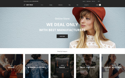 Responsive Best Price - Wholesale Store Multipage Creative Shopify Theme #78871