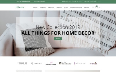 Tidecore - domácí dekorace Moderní šablona OpenCart