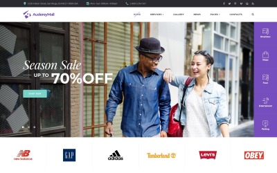 SparkMall - Einkaufszentrum Mehrseitige saubere Joomla-Vorlage