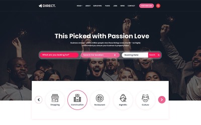 Template PSD Bootstrap #78850 "Direct - Directory"