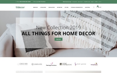 Tidecore - Современный шаблон OpenCart для домашнего декора