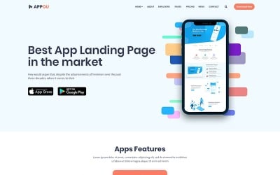 Appou - PSD-sjabloon voor software en app-landing