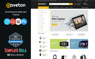 Caveton-Mega Store OpenCart模板
