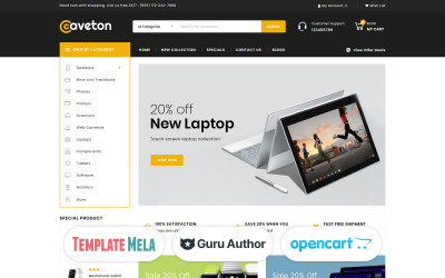 Caveton - Mega Store OpenCart Template