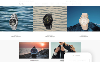 New Time - Horloges Clean Shopify-thema