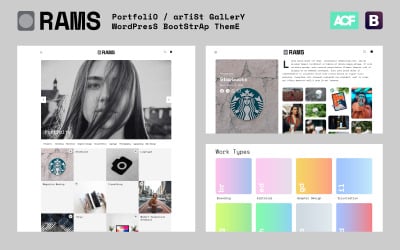 RAMS - тема WordPress для галереи портфолио художника